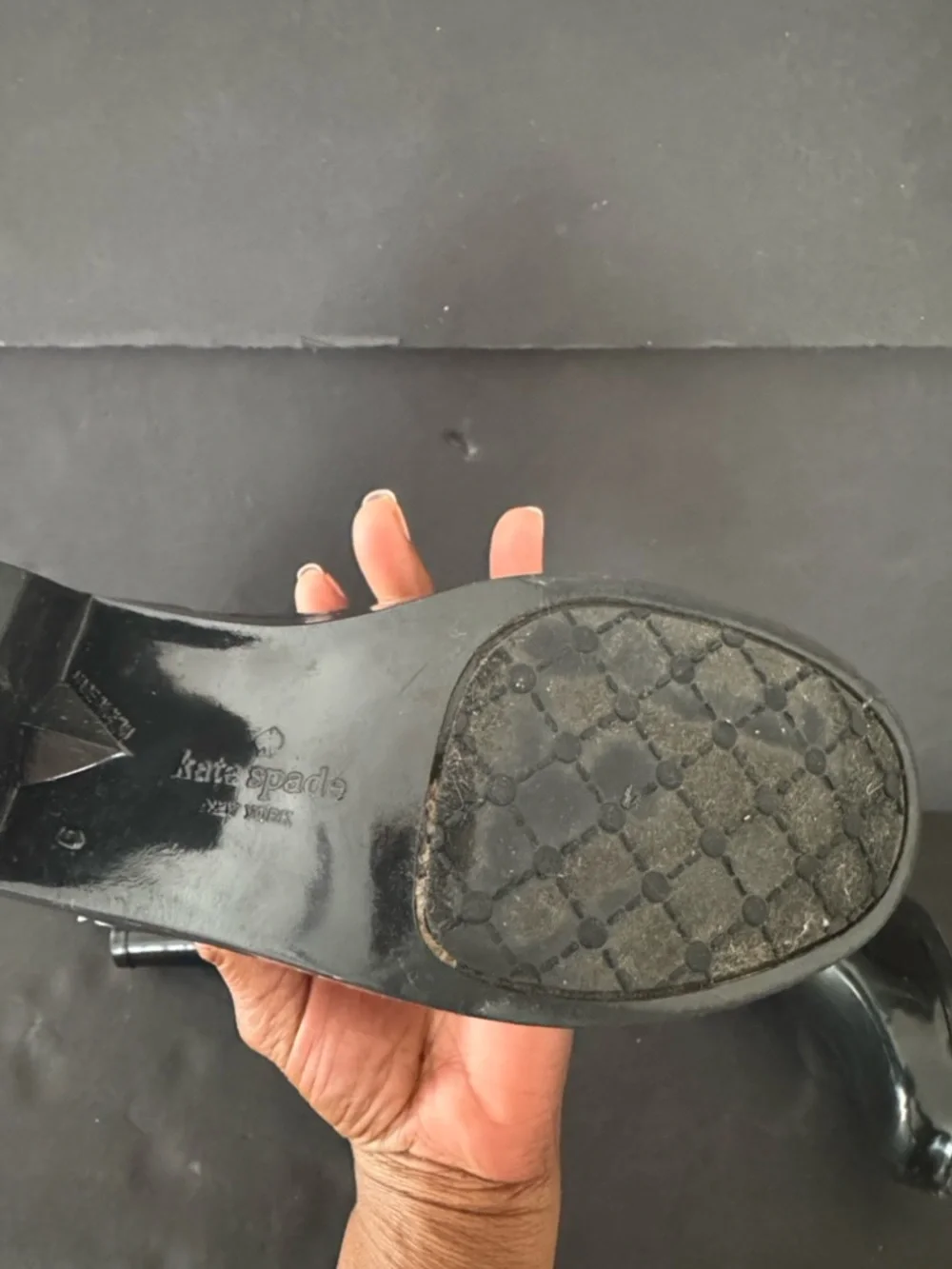 Kate Spade Romi Black Rubber Heeled Rain Boots